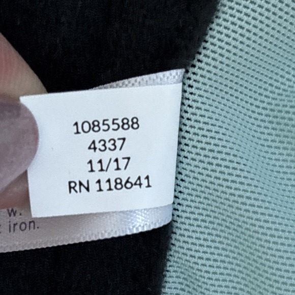 Cacique Women's 46C Lace Mesh Mint Seafoam Green Black Underwire Bra - Picture 12 of 12